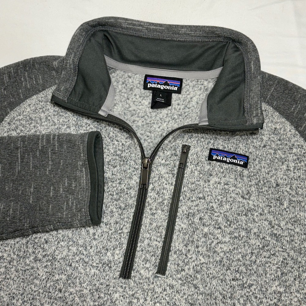 Patagonia Better Sweater 1/4 Zip Pullover Mens L Grey Heather 25522 FA16 Fleece